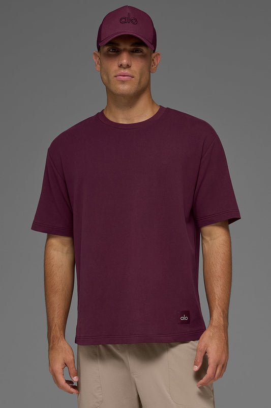 Double Take Short Sleeve - Burgundy