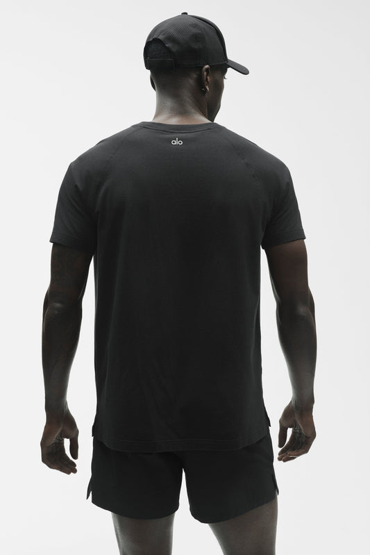 ALO Vapor Crewneck Short Sleeve - Black
