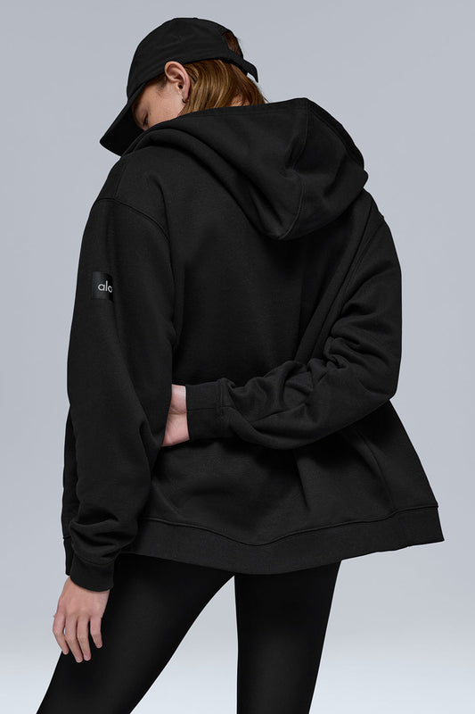 Renown Heavy Weight Full Zip Hoodie - Black