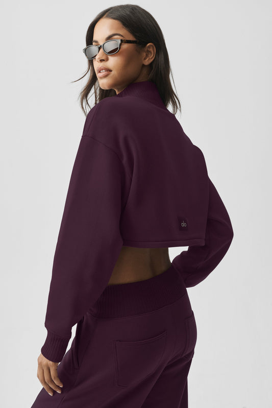 Cropped Serenity Coverup - Rich Bordeaux