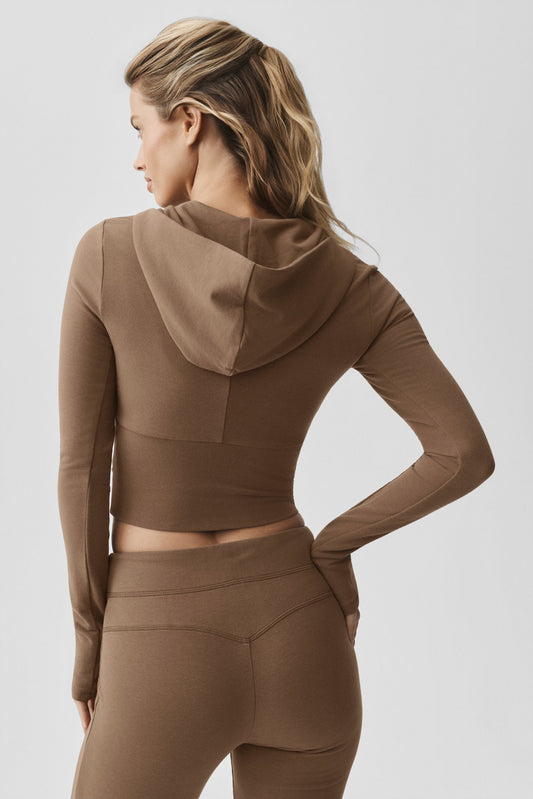 Sway Full Zip Hoodie - Java Brown