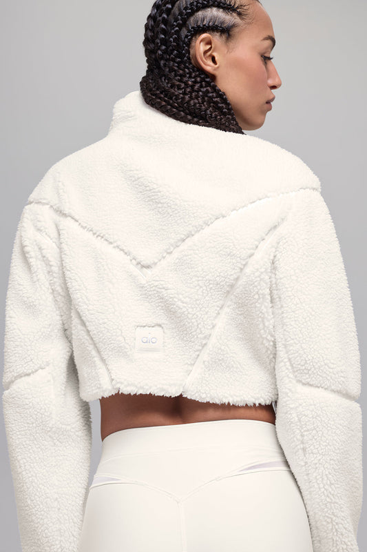 Sherpa Cropped Slope Side Jacket - Ivory