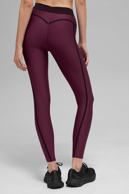 Airlift High-Waist 7/8 Line Up Legging - Burgundy