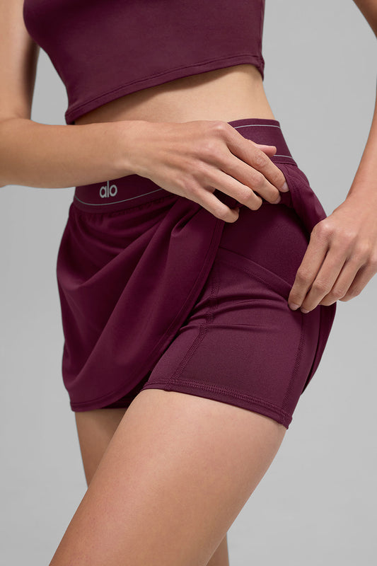 Match Point Tennis Skirt - Burgundy