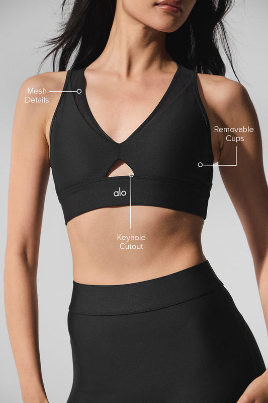 Airlift Mesh Just Right Bra - Black
