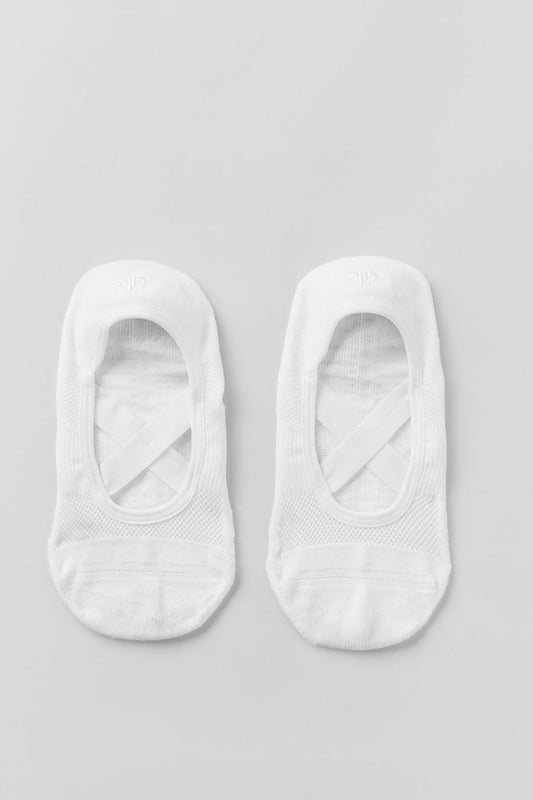 Women's Pivot Barre Sock - White