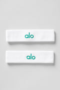 Glow Sweatband (2-Pack) - White/Spruce Green