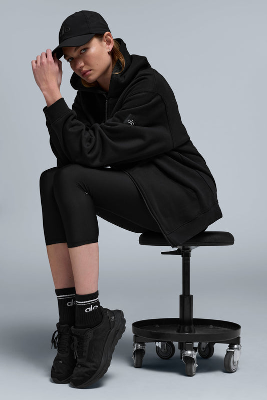 Unisex Half-Crew Throwback Sock - Black/White