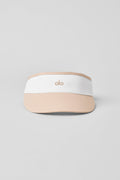 Colorblock Visor - Macadamia/White