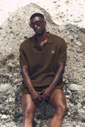 Sports Club Sweater Knit Polo - Espresso