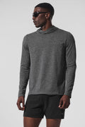 Conquer Reform Long Sleeve With Hood - Dark Heather Grey