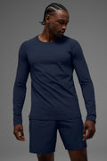 ALO Vapor Crewneck Long Sleeve - Navy