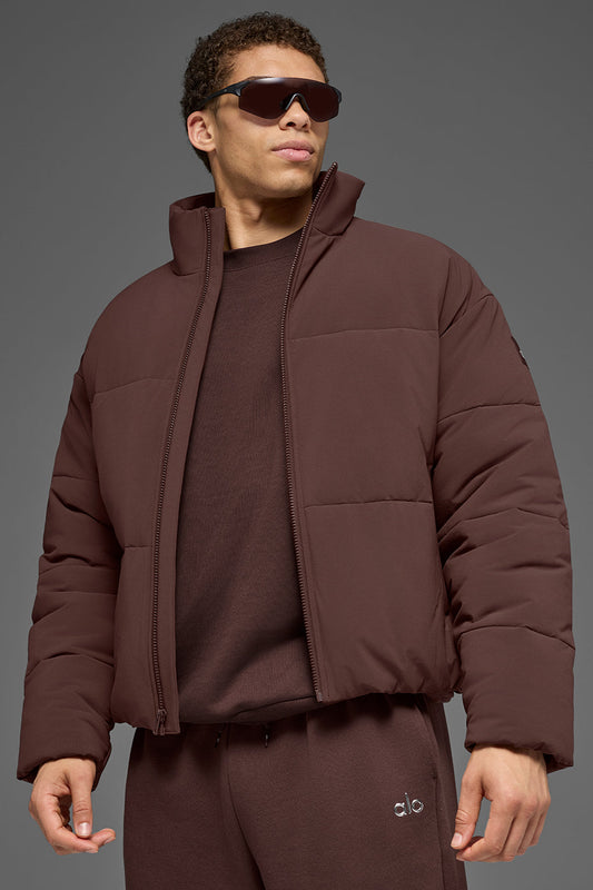 Stretch Woven Street Puffer - Brownstone
