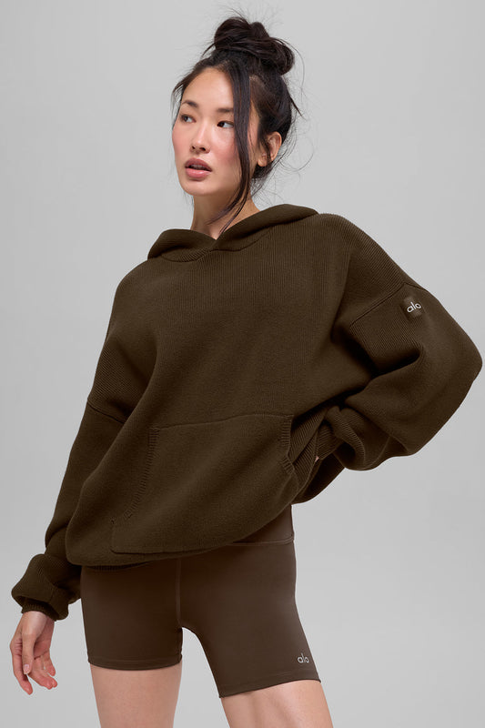 Scholar Hooded Sweater - Espresso