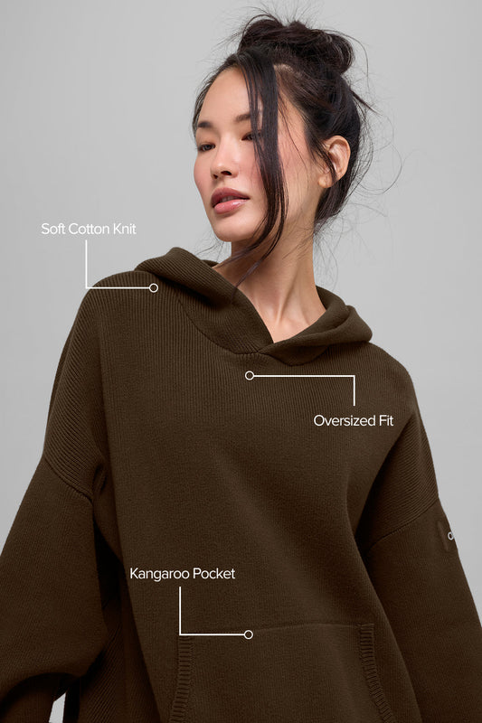 Scholar Hooded Sweater - Espresso