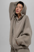 Scholar Hooded Sweater - Light Cocoa