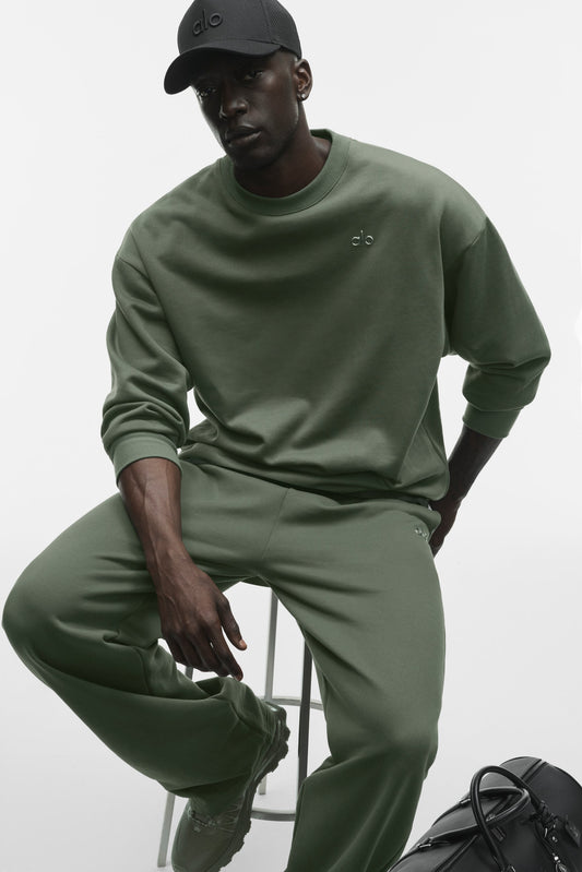 Accolade Crew Neck Pullover - Bamboo Green