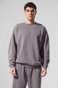Washed Accolade Crew Neck Pullover - Cool Grey Wash