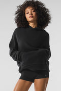 Wool Cashmere New Class Hoodie - Black