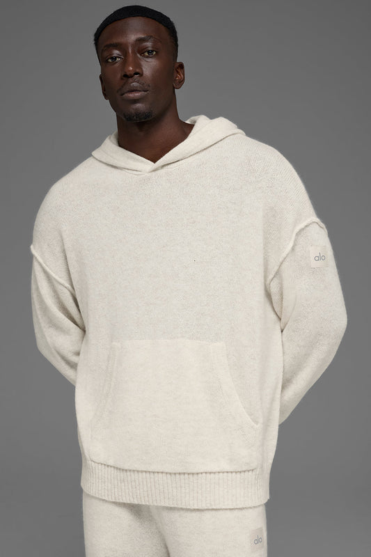 Wool Cashmere New Class Hoodie - Bone Heather