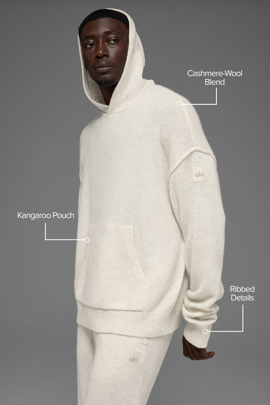Wool Cashmere New Class Hoodie - Bone Heather