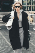 Oversized Sherpa Trench - Black