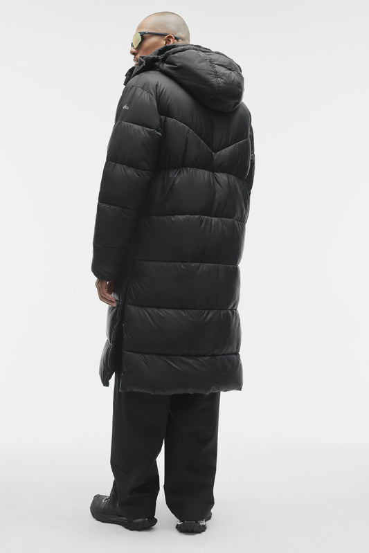 Gold Rush Puffer Trench - Black