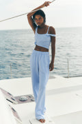 Accolade Straight Leg Sweatpant - Seashell Blue