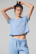 Cropped All Day Short Sleeve - Seashell Blue