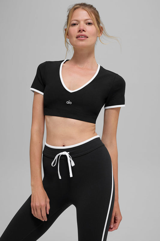 Airbrush Race Pace Short Sleeve - Black/White