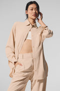 Dreamscape Button Down Long Sleeve - Macadamia