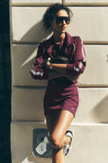Track Star Full Zip Jacket - Burgundy