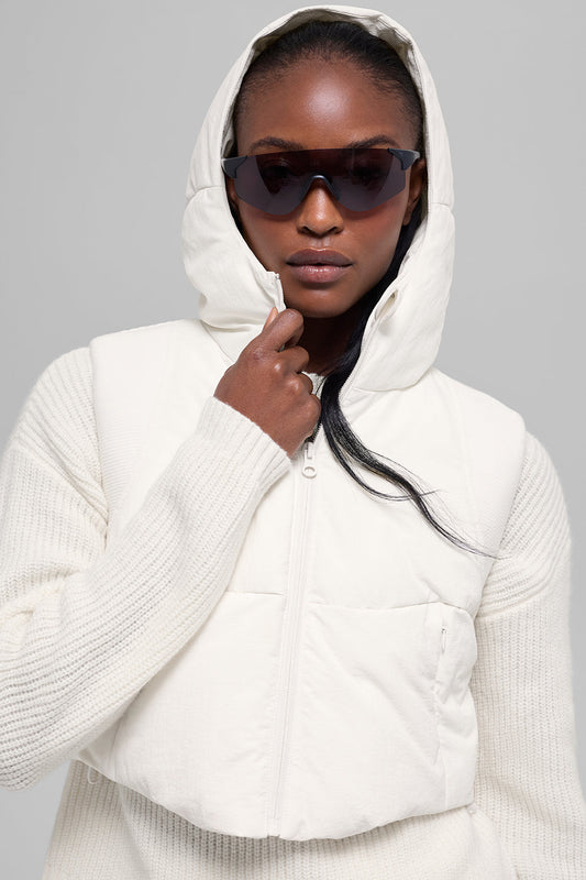 Fast Lane Puffer Vest - Ivory
