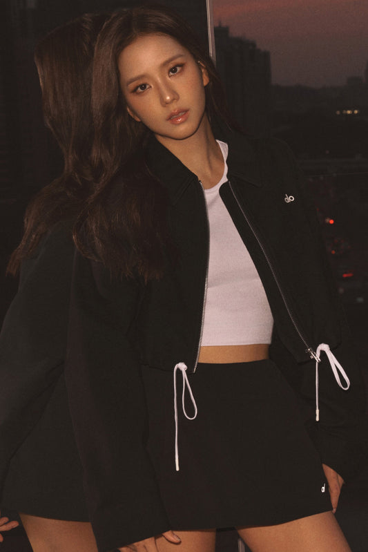 Cropped Fan Favorite Full Zip Jacket - Black