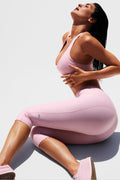 Alosoft High-Waist Intuition Capri - Pink Marshmallow Heather