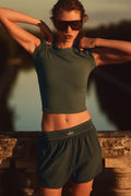 Match Point Short - Green Olive