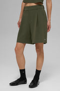 High-Waist Dreamscape Short - Green Olive