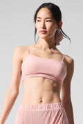 Micro Plisse Game On Bra - Pink Quartz