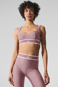 Airlift Alignment Bra - Smoky Quartz/White